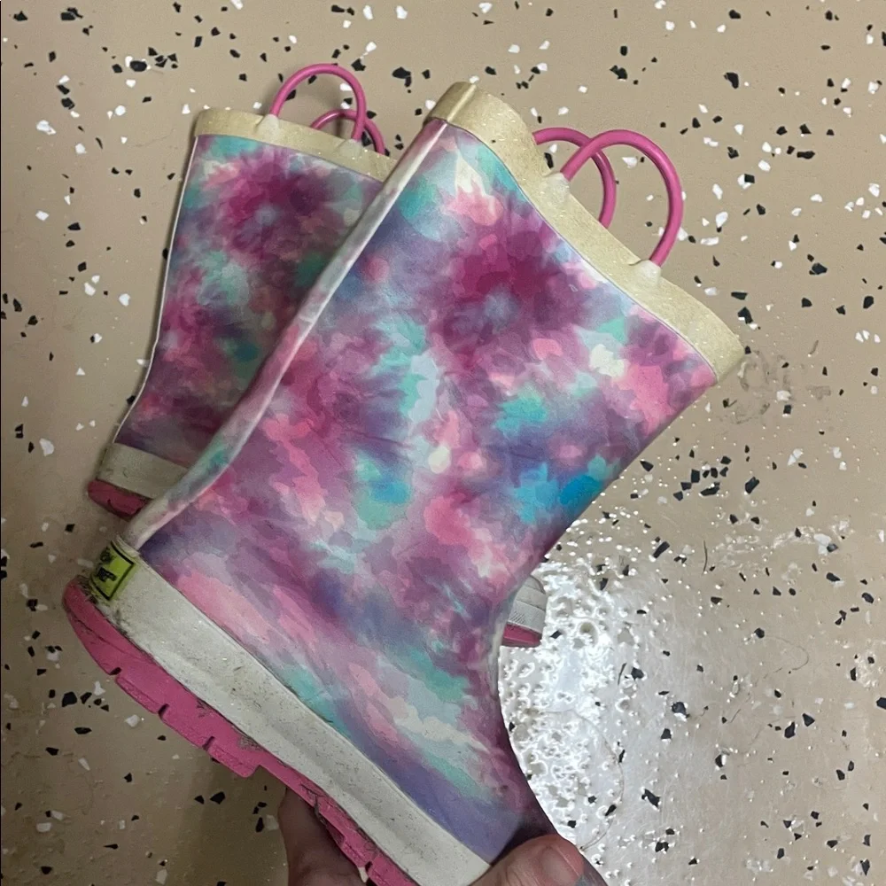 🖤5/$25 fits 5 womens Colorful Tie Dye pink Rain Boots western chief